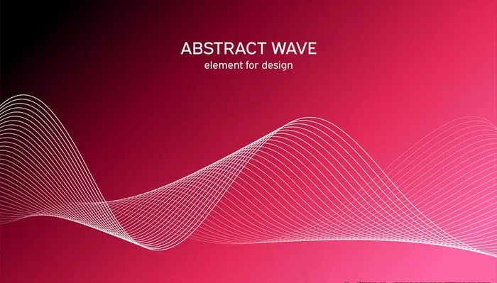 红色曲线图片ai矢量模版下载