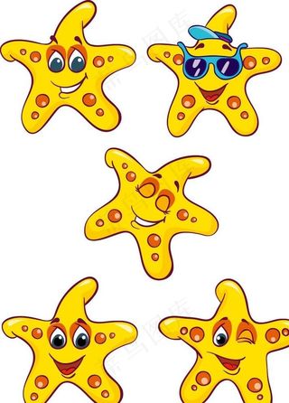 卡通海星图片