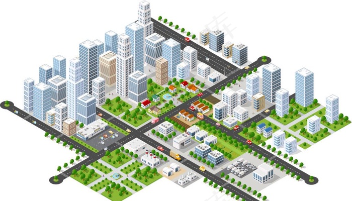 2.5D城市群图片