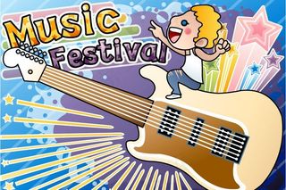 可爱儿童素材 吉他音乐图片