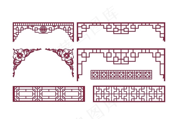 古风窗格雕花图片