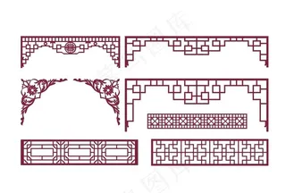 古风窗格雕花图片