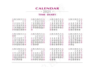 2021年日历图片