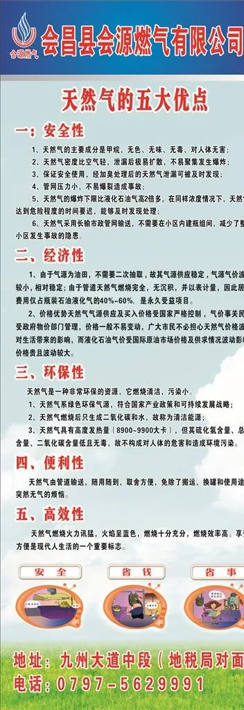 天然气展架图片(210X297)cdr矢量模版下载