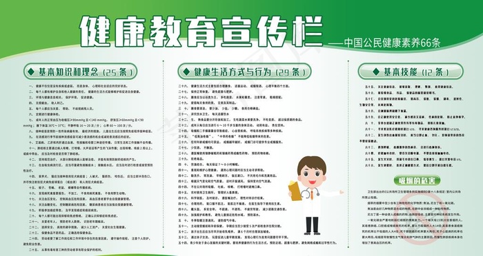 健康教育宣传栏图片(9449X5315(DPI:300))psd模版下载