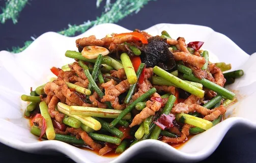 蒜苔炒肉图片 蒜苔炒肉图片