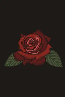 玫瑰花刺绣矢量图下载图片