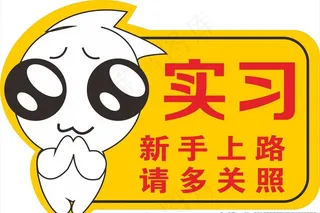 汽车实习标志图片