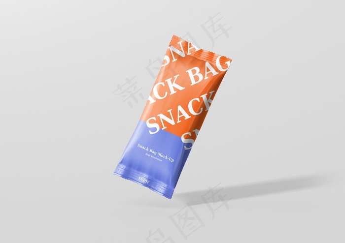 膨化食品包装袋智能贴图样机图片