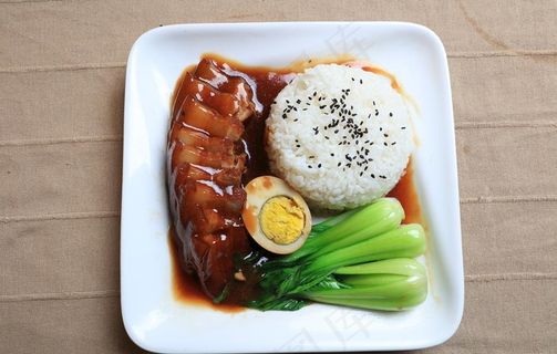 红烧肉盖饭图片