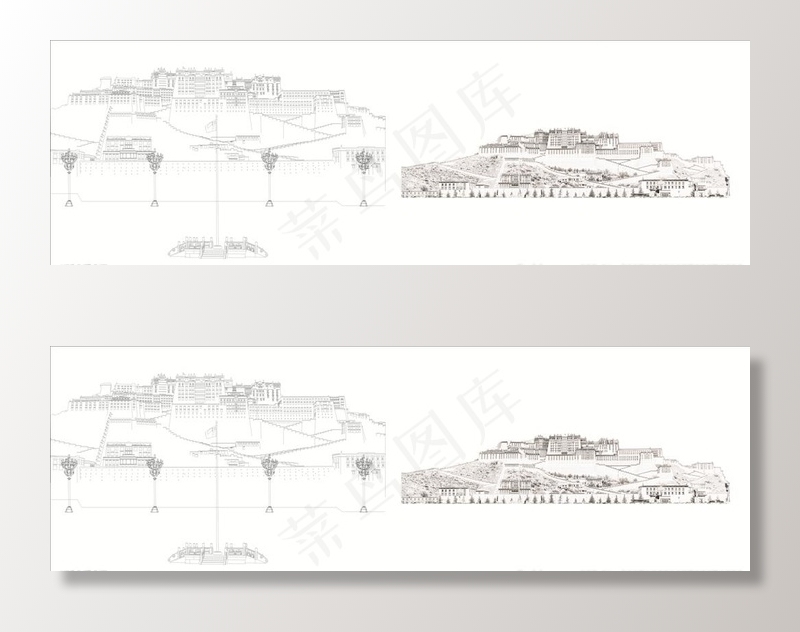 布达拉宫图片cdr矢量模版下载