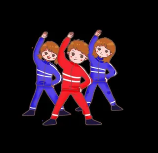 做运动的学生图片