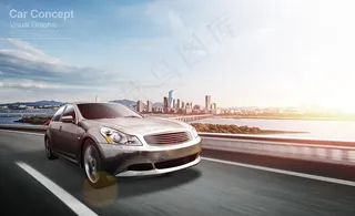 汽车创意主图行驶图案图片