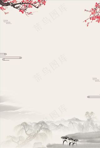 中医复古海报背景素材图片