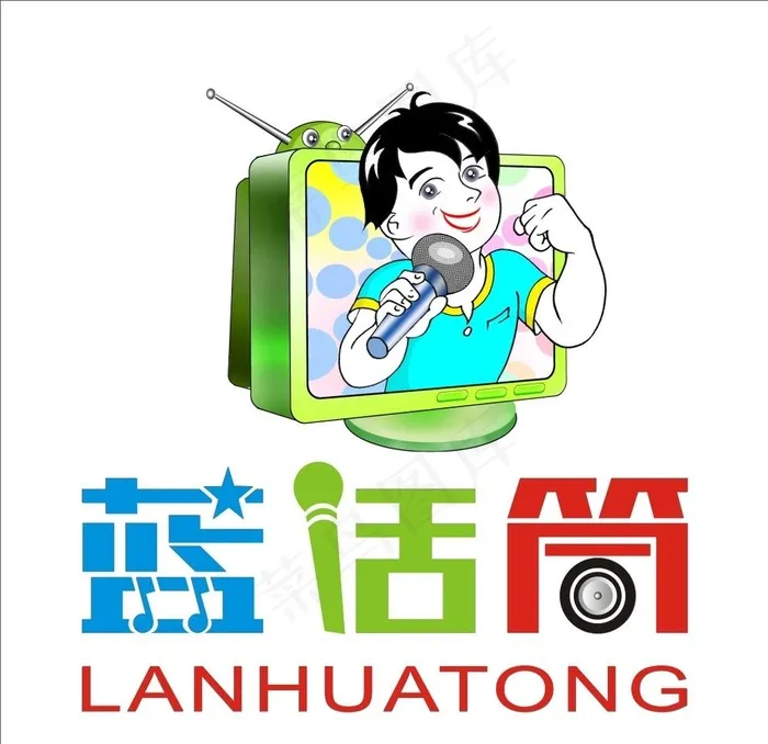 蓝话筒图片cdr矢量模版下载