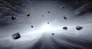 飞石 树叶 飘飞 视差素材图片