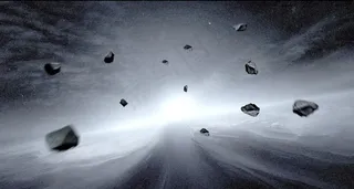 飞石 树叶 飘飞 视差素材图片