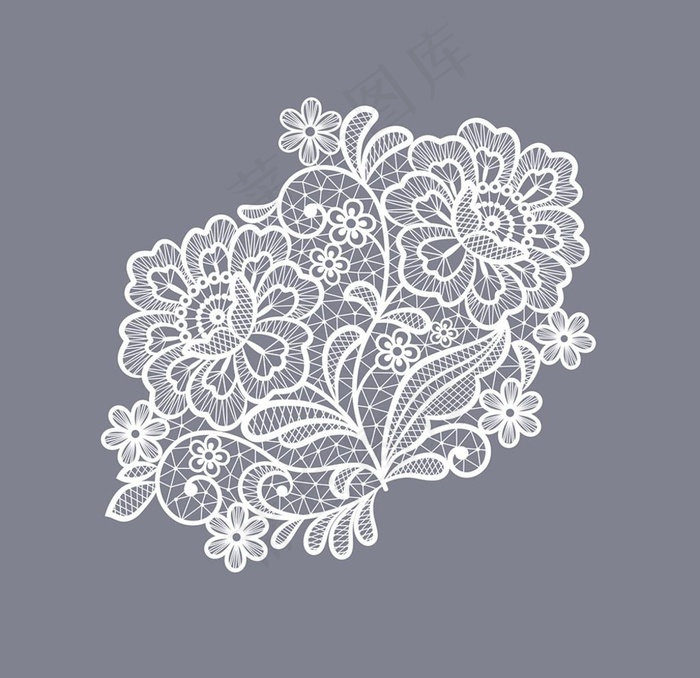 蕾丝花纹设计素材图片