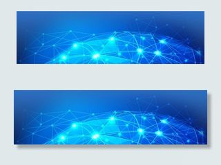 蓝色科技线条背景图片