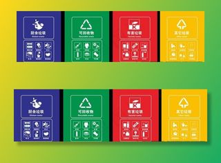 垃圾分类标识图片
