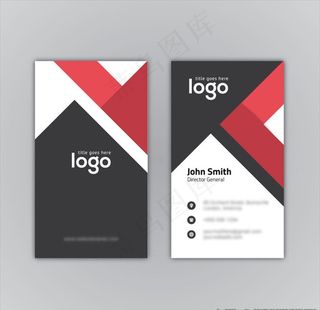 几何竖版名片图片