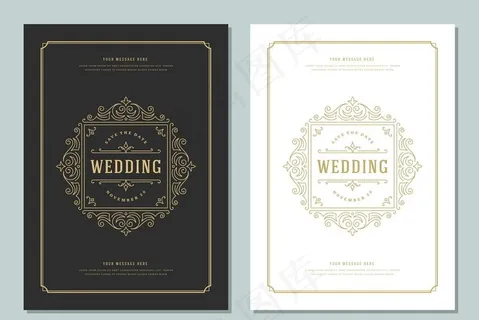 欧式花纹卡片图片