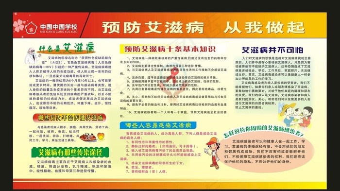 预防艾滋病图片