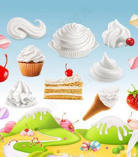 蛋糕冰淇淋背景图片