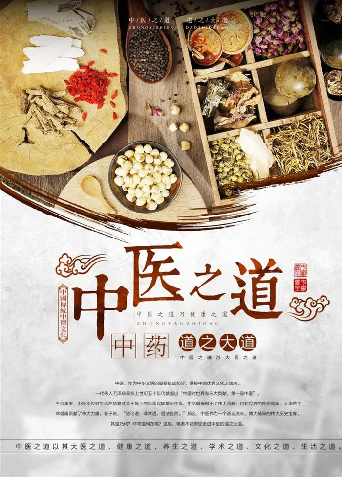 中医海报图片psd模版下载