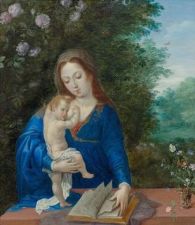 伊甸园中的圣母与圣婴图片