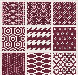 日式风格背景底纹矢量素材图片