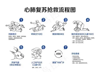 心肺复苏抢救流程图.图片