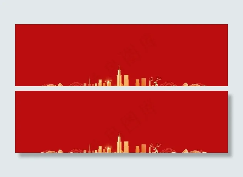 金色城市图片(15748X5077(DPI:100))psd模版下载