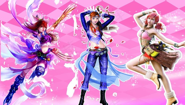 少女动画图片(3937X2362(DPI:100))psd模版下载
