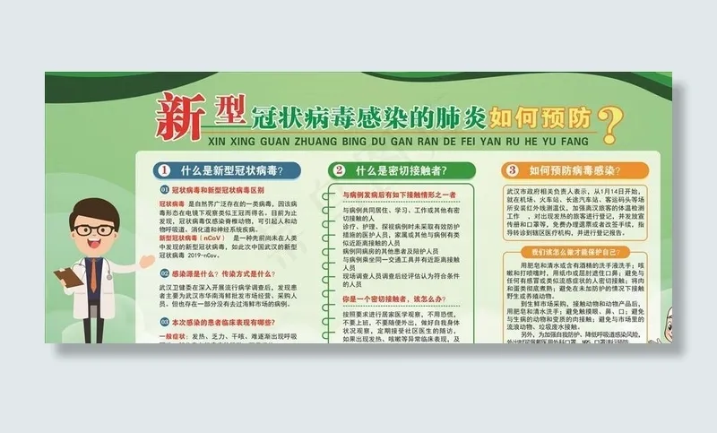 新型冠状病毒感染的肺炎如何预防图片cdr矢量模版下载