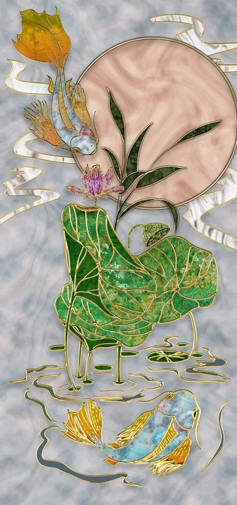 北欧背景墙装饰画图片(2362X4724(DPI:300))psd模版下载