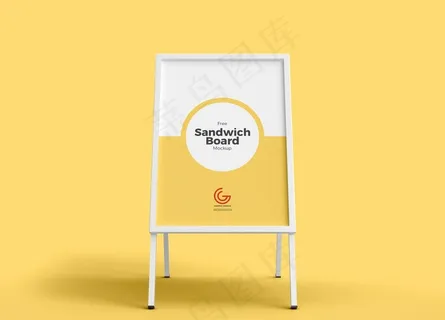 户外广告架样机图片