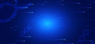 蓝色渐变编码科技螺旋背景图片