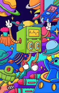 潮流卡通插画图案图片 潮流卡通插画图案图片