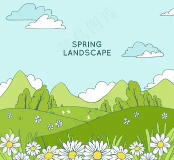 草地花丛风景图片