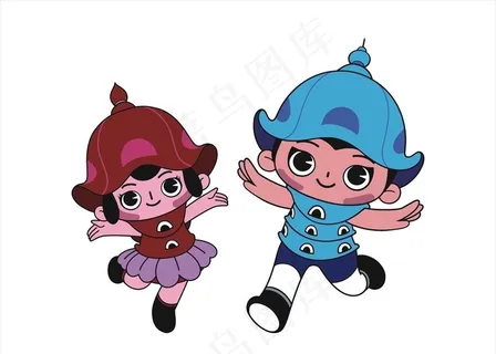 创建全国文明城市卡通形象图片