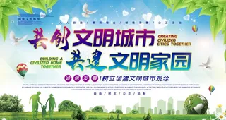 共创文明城市图片