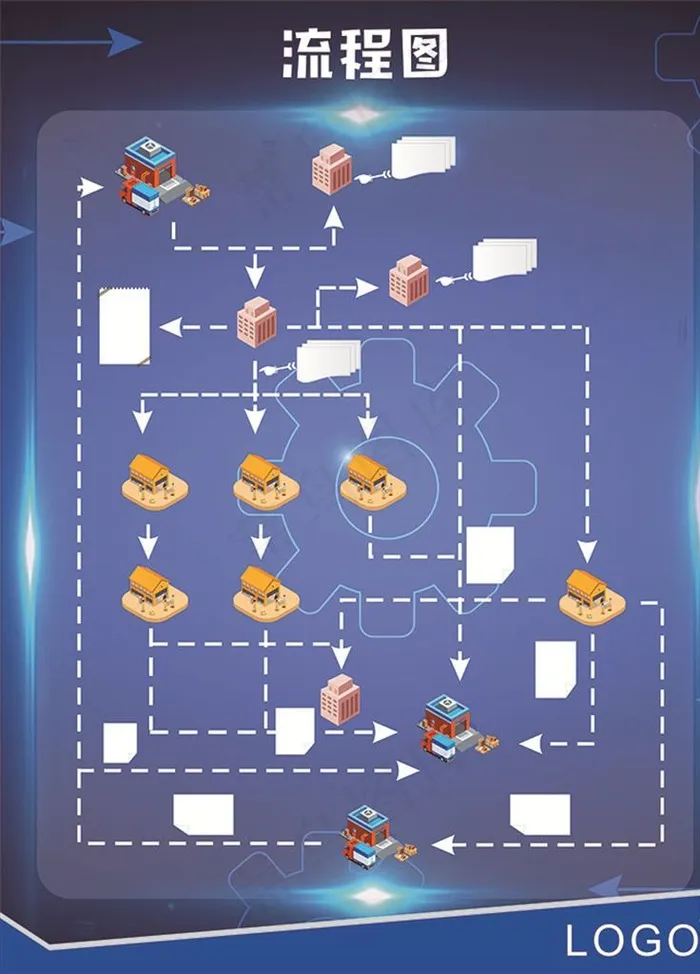 流程图图片cdr矢量模版下载