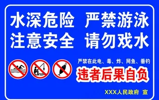 防溺水警示牌图片