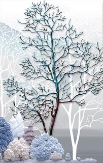 北欧淡色抽象植物图片