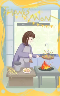 感恩节插画图片 感恩节插画图片