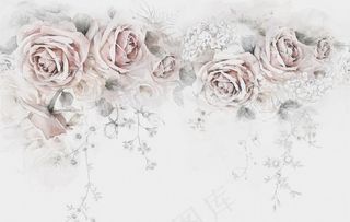 北欧ins手绘玫瑰花装饰画图片