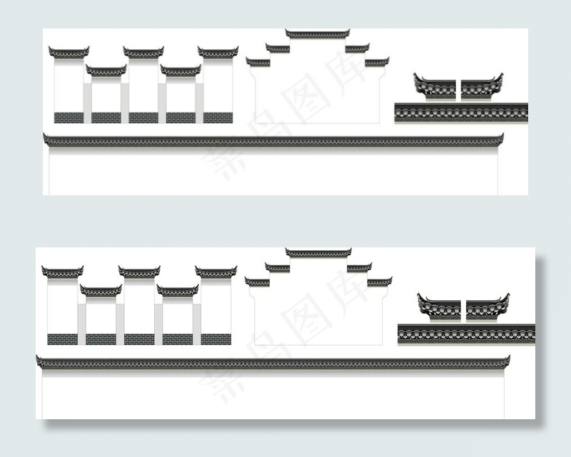 徽派建筑设计图片cdr矢量模版下载