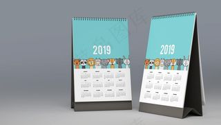 日历台历展示效果图样机图片