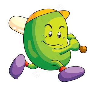 卡通绿豆图片